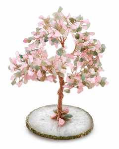 Árbol de Piedras Preciosas Fengshui Hecho a Mano con Cuarzo Rosa, Amatista y Rodaja de Ágata, Tema del Amor, Venta al por Mayor de AAMEENA AGATE - Product Image 4