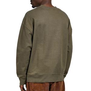 เสื้อสเวตเตอร์ผู้ชายแบบวินเทจ100% กรดคอกลมผ้าฝ้ายโอเวอร์ไซส์ออกแบบโลโก้ได้ตามต้องการ - Product Image 2