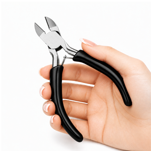 Mini-cisaille de précision à manche noir pour la fabrication de bijoux, pince coupante diagonale en acier durable, outil artisanal - Product Image 5