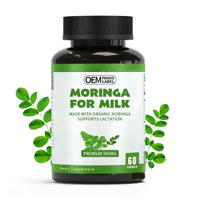 Capsules de Moringa Complément d'Allaitement pour une Production de Lait Maternelle Accrue Stimulation Nutritionnelle du Nourrisson Moringa Issu de Sources Durables