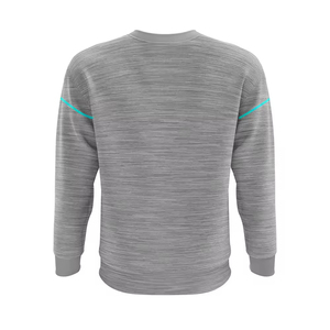 Sudadera Deportiva para Hombre, Gris, con Rayas Turquesa, Ropa Deportiva de Alta Calidad al por Mayor, Sudadera con Cuello Redondo para 2026 - Product Image 2