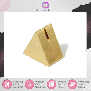 Organizador de Escritorio Moderno y Elegante, Hecho a Mano, con Soporte para Tarjetas de Visita en Latón Dorado, a Precio Mínimo desde India - Product Image 3