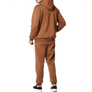 Conjunto deportivo de alta calidad para hombre, 100% algodón polar, liso, informal, con capucha, para la temporada de invierno. - Product Image 2