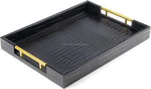 Venta al por mayor de lujo personalizado Champagne cuero joyería bandeja apilable pulsera collar anillo vitrina para decoración del hogar joyería - Product Image 3