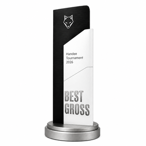 ถ้วยรางวัลกอล์ฟ Best Gross Sports ปี 2026 ชุบเงิน คริสตัล สลักข้อความตามสั่ง พร้อมโลโก้ธุรกิจ ของขวัญสุดพิเศษ - Product Image 2