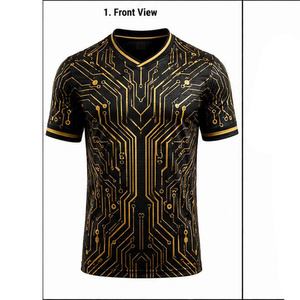 Camiseta de Fútbol Personalizada de Manga Corta, Transpirable, Retro, Sublimada, Camiseta de Fútbol Personalizada a Precio Económico, Diseña tus Propios Diseños - Product Image 1