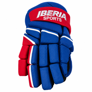 IBERIA Premium Blue <b>Red</b> Ice Hockey <b>Gloves</b> | Protective Hockey Player <b>Gloves</b> | Custom Logo OEM Wholesale - Product Image 2