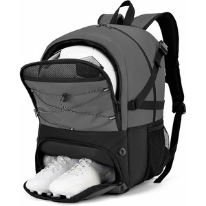 Custom Football Player <b>Backpacks</b> Soccer Training Bags Sports Team Gear OEM Pakistan Manufacturer Export Worldwide Supply - Product Image 1