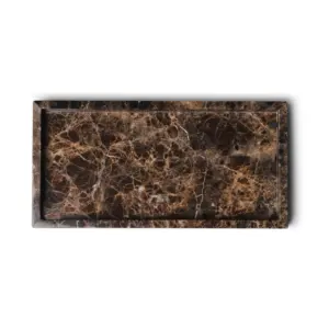 Bandeja Rectangular de Mármol Marrón Pietra, Bandeja Decorativa de Piedra Natural para Servir, Decoración de Hogar de Lujo - Product Image 3