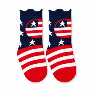 Nouvelles Chaussettes Personnalisées à Motifs de Drapeaux pour Hommes, Tricotées, Respirantes, à Porter au Quotidien, Motif Rayé Estival, Style Classique, Chaussettes Personnalisables - Product Image 1