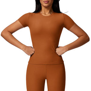T-shirts de sport respirants et légers à manches courtes pour femmes, séchage rapide, grandes tailles, décontractés, coupe courte - Product Image 6