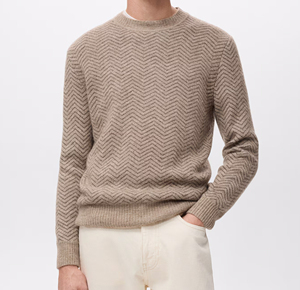 Wholesale <b>Long</b> Sleeve Ribbed Winter Warm <b>Mens</b> Cotton Sweater Classic Blank Custom Logo Sweater <b>Men's</b> Sweater - Product Image 2