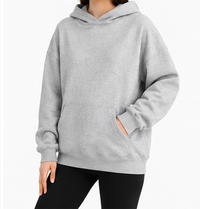 Nueva Sudadera con Capucha Rosa, Manga Larga, Color Sólido, Tejido de Algodón Transpirable, Estilo Holgado, para Otoño - Product Image 6