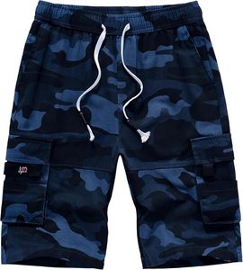 Shorts Bermuda en coton vert olive avec cordon de serrage à la taille et poches latérales, style décontracté - Product Image 4