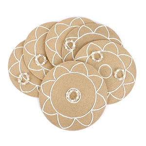 Placemat <b>Paper</b> Raffia Placemat Luxury Kitchen Decoration Beaded Placemats Table Mat Dinning Table Restaurant and Hotel Design - Product Image 4