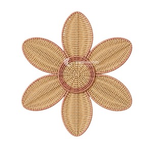 Premium Handmade Rattan <b>Flower</b> <b>Wall</b> Hanging Woven <b>Wall</b> <b>Decor</b> for Nursery & Home <b>Decor</b> Multi Piece Floral <b>Wall</b> Art - Product Image 2
