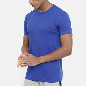 Camisetas de Cuello Redondo de Secado Rápido con Logotipo Personalizado para Hombre, Manga Corta, Diseño Sólido, Poliéster/Algodón para Uso en Exteriores - Product Image 4