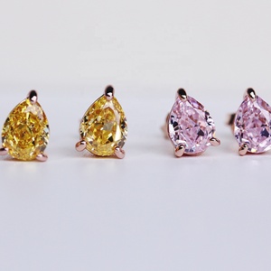 Pendientes de Plata de Ley 925 con Piedra de Hielo Rosa Triturada, Corte Pera, Joyería Fina para Mujer, <span class=keywords><strong>Destiny</strong></span> Jewellery - Product Image 3