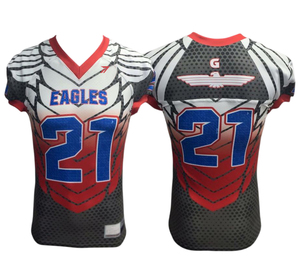 Maillot de football américain style professionnel pour adulte et jeune, en tissu respirant et robuste avec numéros en twill, personnalisable avec logo et couleur d'équipe, OEM - Product Image 3