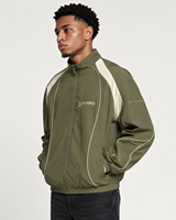 Veste en nylon gris pour homme Fly Humble, col montant, fermeture éclair, coupe-vent, style sportif, pour l'automne, prix abordable