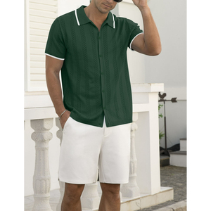 Camisas Casuales de Algodón 100% para Hombre, Transpirables, de Talla Grande, Corte Entallado, Manga Corta, Personalizadas de Alta Gama - Product Image 6