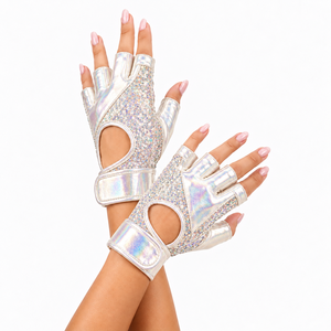 Guantes Duraderos con Agarre para Práctica de Pole Dance, Guantes de Baile Personalizados de Medio Dedo para Pole Dance - Product Image 1