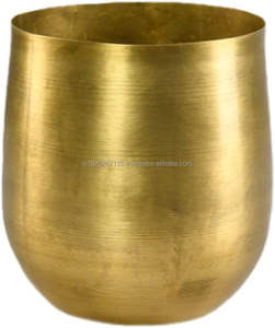 Elegante jarrón de metal de cobre con acabado mate para oficina de lujo recepción vestíbulo Mesa estante sala de estar centro de mesa - Product Image 2