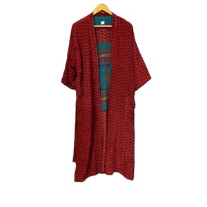 เสื้อคลุมกิโมโนผ้าไหมพิมพ์ลายดอกไม้ตัวยาวสำหรับผู้หญิงชุดแต่งตัวชุดเก็บความร้อนมีกระเป๋าชุดนอนใหม่ - Product Image 1