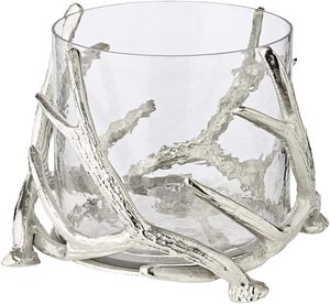 Portavelas Decorativo Ritual de Plata con Forma de Cuerno, Cilindro, Decoración para el Hogar, Soporte Metálico Duradero - Product Image 4