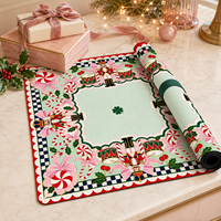 Nouveau 2026 – Table de Mahjong Premium « Casse-Noisette » de 33 pouces pour Soirées de Jeu de Noël, Décoration de Table en Néoprène Antidérapant, Pliable et Moderne