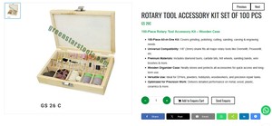 100 Piece Rotary <b>Tool</b> Accessory Kit Wooden Case Jewelry <b>Tools</b> Jewellery Making <b>Tools</b> Goldsmith <b>Tools</b> | Item No GS-26C - Product Image 3