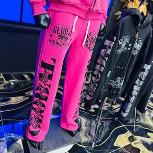 Custom Men's Tracksuit <b>Set</b> 100% Cotton Fleece Heat-Transfer Printed Streetwear Hoodies & Distress Trouser <b>Sets</b> - Product Image 6