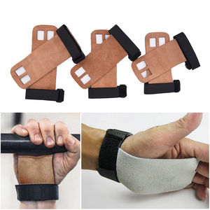 2 Holes Fitness Sheep Skin <b>Weight</b> <b>Lifting</b> Gym Palm Protector Gloves Gymnastic Hand <b>Grip</b> Wrist Support Professional Training - Product Image 5