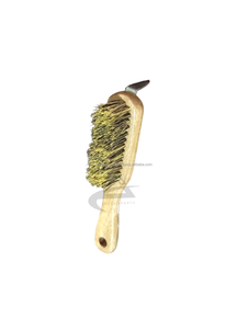 Equestrian Hoof Horse <b>Pick</b> Brush <b>Picks</b> Grooming with Horses Tools Brushes Tack Wooden <b>Handle</b> Strong Steel Hook Hoof <b>Pick</b> Brush - Product Image 3