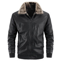 Blouson aviateur en cuir de vache pour homme, doublure en fourrure de mouton, col montant, fermeture éclair, grande taille, style moto, hiver