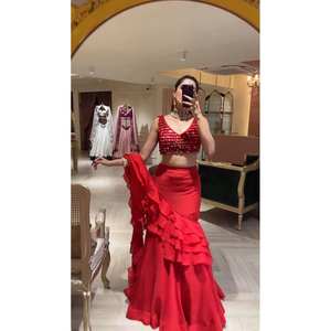 ส่าหรี lehenga ที่สวยงามสำหรับชุดราตรีปาร์ตี้ - Product Image 3