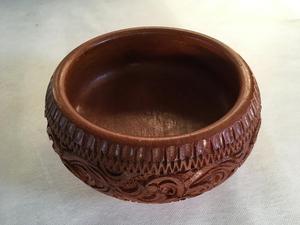 Grand saladier rond en bois d'acacia écologique, artisanal, de qualité supérieure, pour fruits, légumes et pop-corn. - Product Image 2
