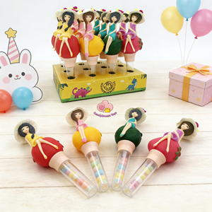 Muñeca Princesa de Frutas, Juguete de Caramelo con Campana y Tubo, Gomitas, Caramelos Duros Rellenos de Gelatina, Plástico Colorido para Niños - Product Image 1