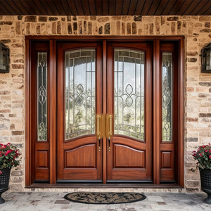 Personaliza tu Puerta de Entrada de Madera Sólida, Diseño Tradicional, Estilo Abatible, Puerta Exterior con Acabado para Uso Doméstico GA-48G - Product Image 1