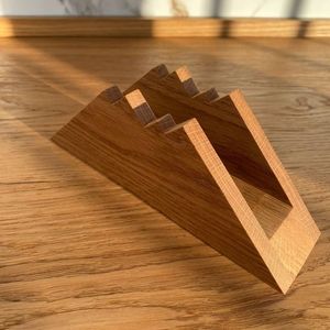 Classic wooden napkin holder for dining setup kitchen table organizer stylish durable decorative home accessory piece - Product Image 3