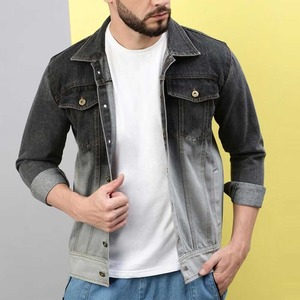OEM <b>Custom</b> Men's Breathable Embroidered Vintage Washed Faded <b>Denim</b> <b>Jacket</b> 100% Cotton Oversized Spring Coat - Product Image 1
