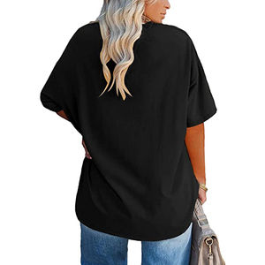 Camisetas de Mujer Oversize de Alta Calidad 100% Algodón, Camisetas Lisas Transpirables de Manga Corta para Mujer - Product Image 2