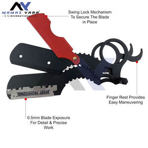 Rasoir à barbe professionnel de qualité salon pour hommes, rasoir droit classique pour barbier, rasage de près, rasoirs de barbier pour la coupe de la barbe - Product Image 2