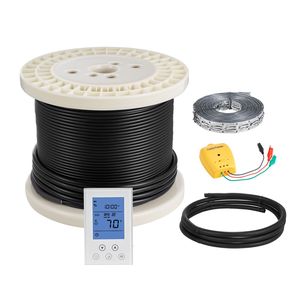 Sistema di Riscaldamento a Pavimento Elettrico Radiante da 100 Piedi Quadrati con Termostato Intelligente e Allarme, Facile Installazione, 120V, Componenti per Riscaldamento Domestico Sottopavimento - Product Image 1
