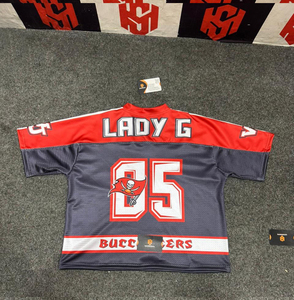 Full Customized Embroidered Mesh American Football Jerseys V Neck Boxy Plus Size Short Sleeve Oversized Mesh Custom Design Shirt - Product Image 2