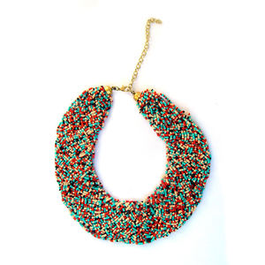 Collier Cœur Élégant en Perles Acryliques Artisanales Indiennes – Bijou Tendance pour Femme, Idéal Soirées – Vente en Gros Premium - Product Image 3