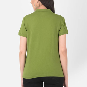 เสื้อโปโลพรีเมียมสำหรับสุภาพสตรี แขนสั้น น้ำหนักเบา สวมใส่สบาย รับผลิตเสื้อผ้าแบบกำหนดเอง สั่งซื้อจำนวนมาก โรงงานผลิตแบบ OEM ODM - Product Image 5
