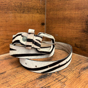 Nuevo cinturón clásico de cuero de vaca con estampado de cebra hecho a mano con estilo, cinturones Unisex de cuero genuino Real desgastados personalizados - Product Image 4