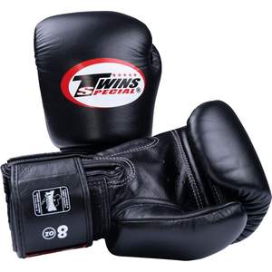 นวมชกมวยไทยแบบตีนตุ๊กแก ยี่ห้อ New Twins หนังวัวแท้ 100% - Product Image 2