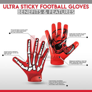 Guantes de Fútbol Americano Elásticos, Transpirables, Duraderos, Ligeros y Cómodos para Atletas - Product Image 6